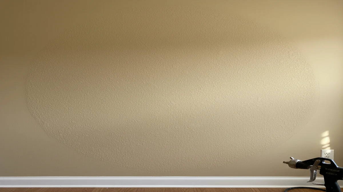 Finished drywall texture matching on an Albany Georgia wall after patch repair